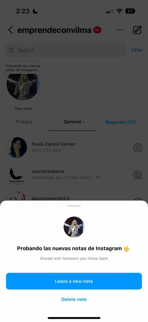 Notas: Lo más nuevo de Instagram para fomentar conversaciones – Vilma Núñez