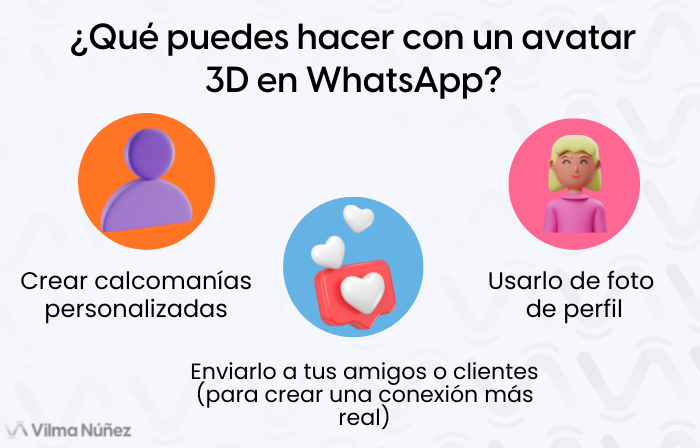 Los avatares 3D llegaron a WhatsApp: Úsalos para vender más – Vilma Núñez