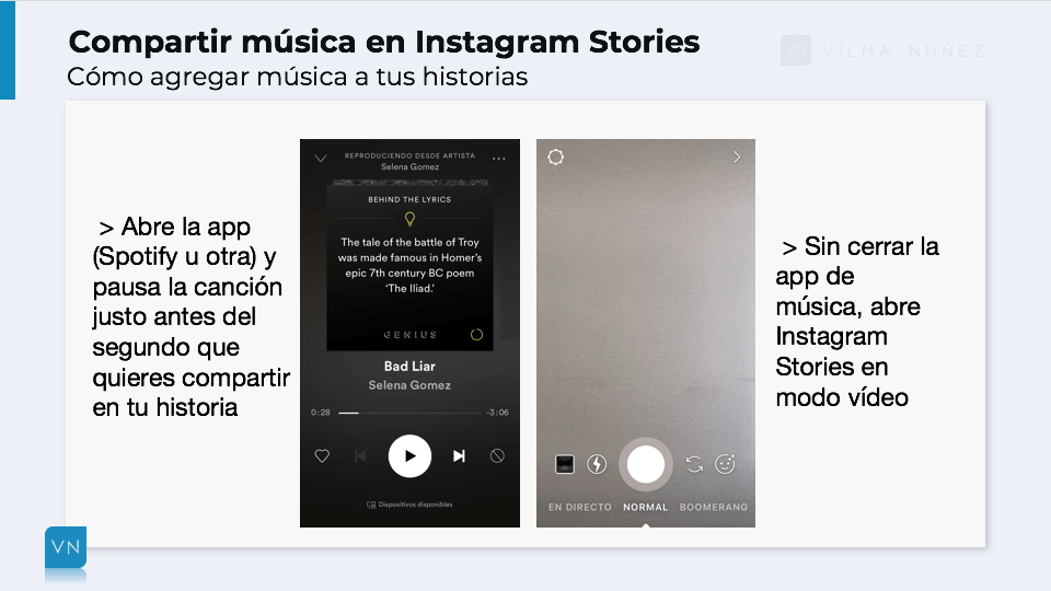 colocar música en los vídeos de Instagram