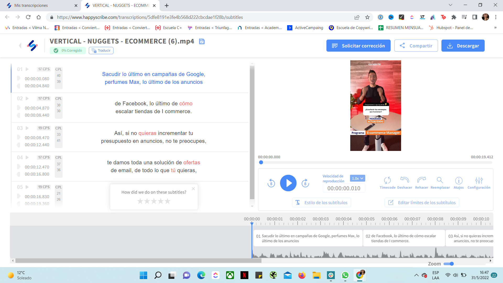 Tutorial Cómo generar subtítulos para tus vídeos Algo Alternativo