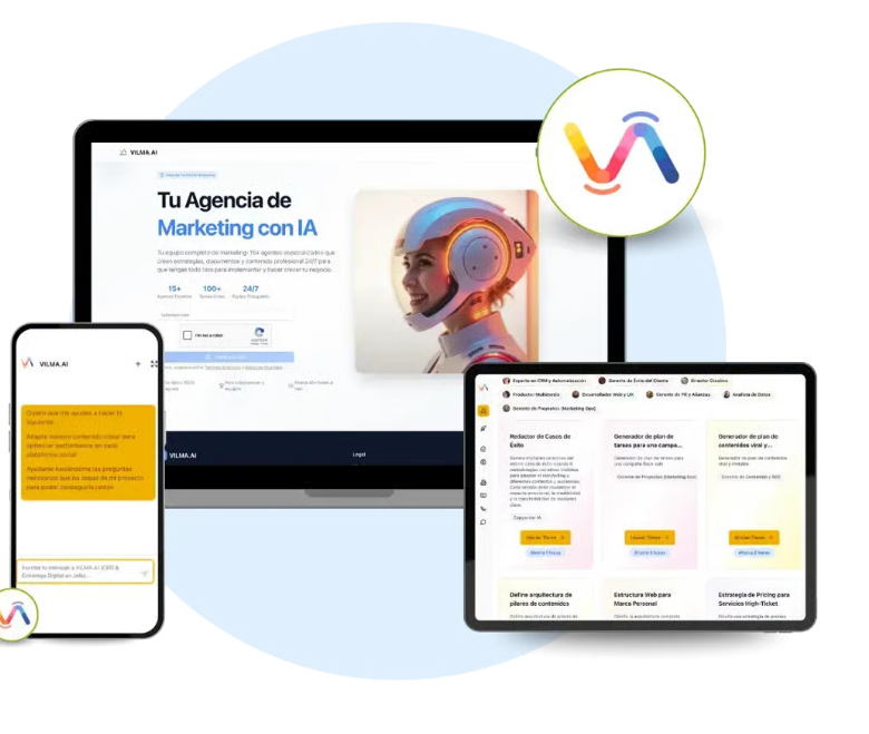 software de marketing con inteligencia artificial en español - vilma.ai
