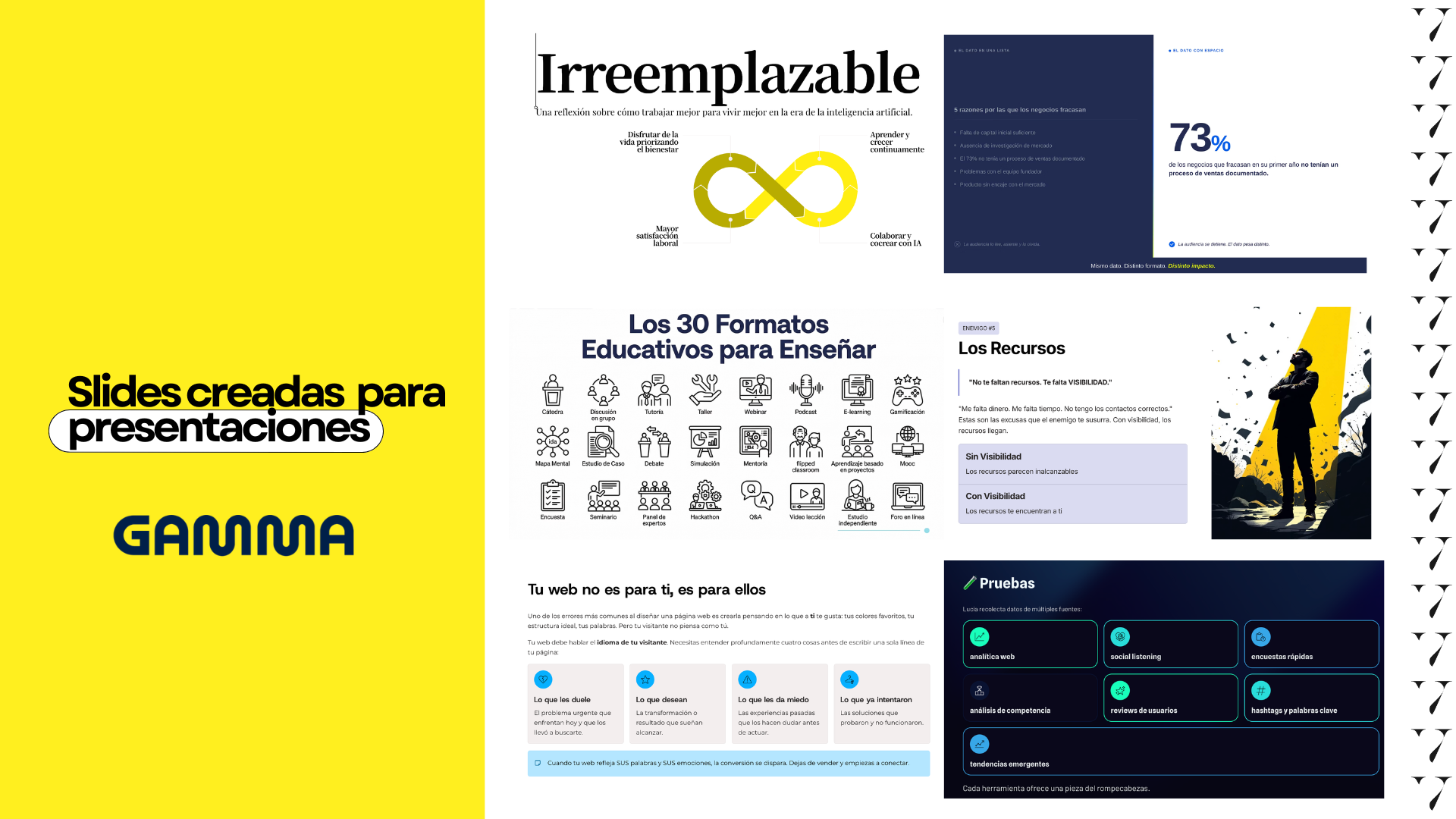 cómo crear presentaciones con IA. Gamma. vilma núñez. cómo usar IA sin ser técnico. infografía
