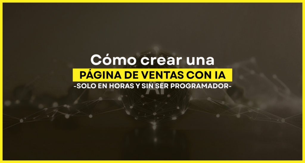 cómo crear una página de ventas con IA. lovable. blog. portada