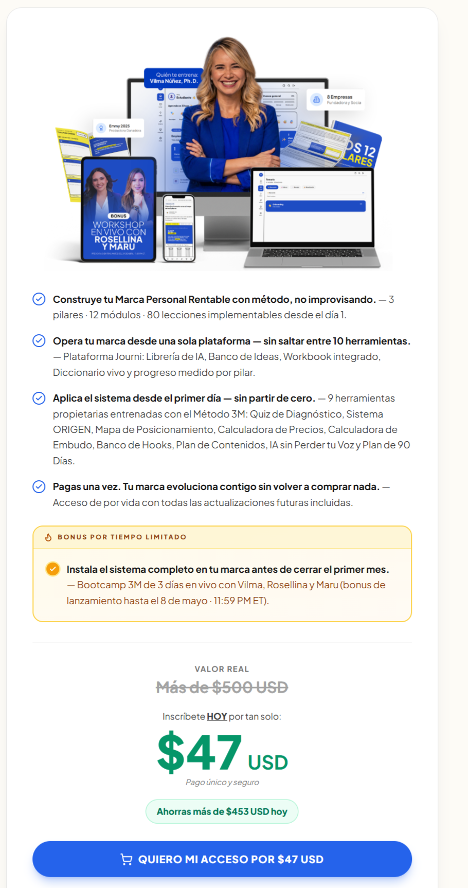 curso de marca personal magnética. vilma núñez