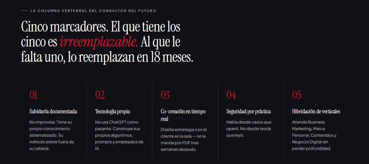 el consultor del futuro. infografía