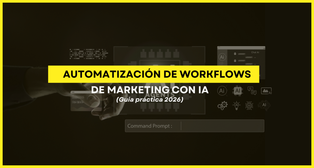 automatización de workflows de marketing con IA. portada blog . vilma núñez