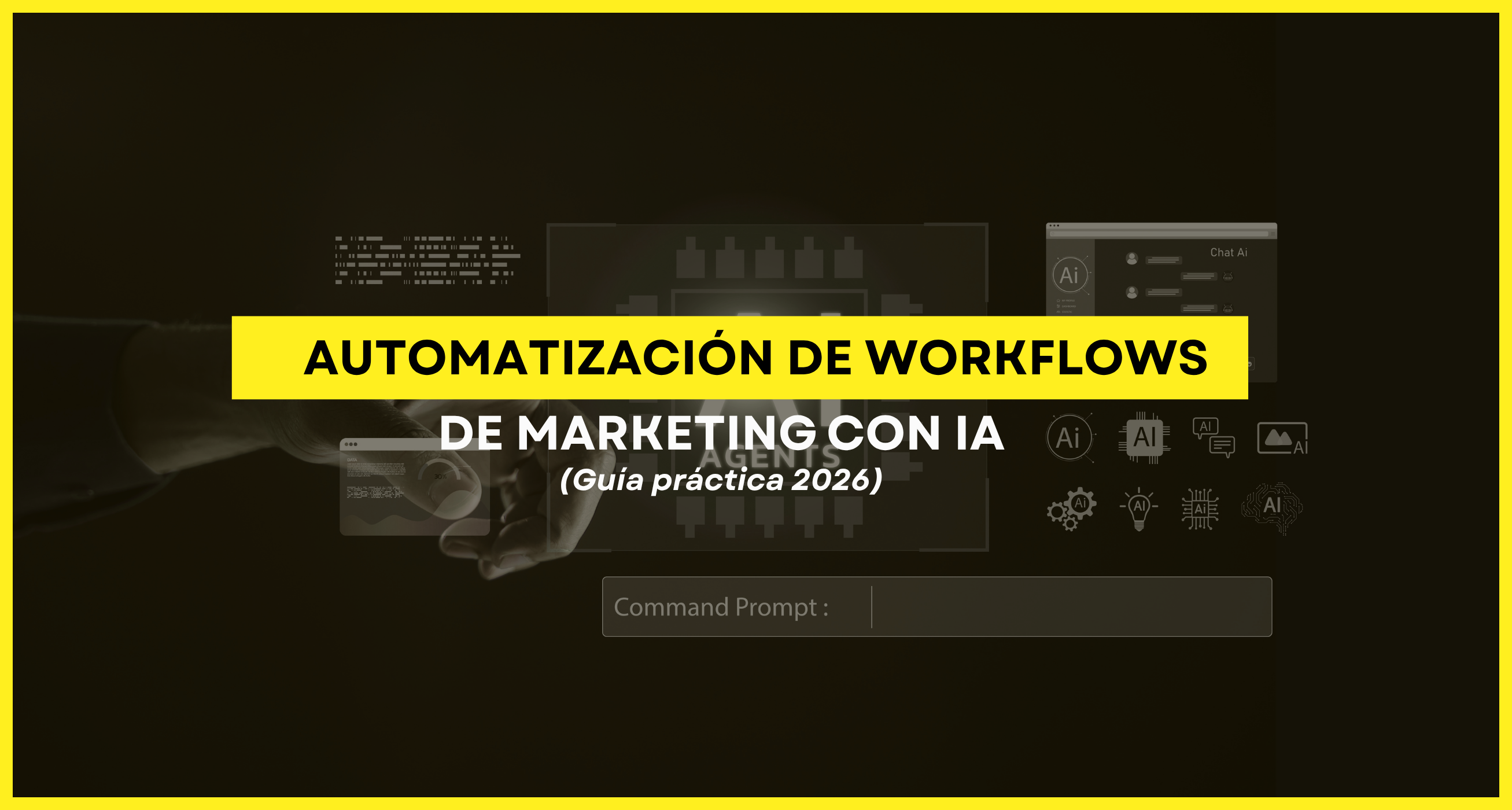 automatización de workflows de marketing con IA. portada blog . vilma núñez