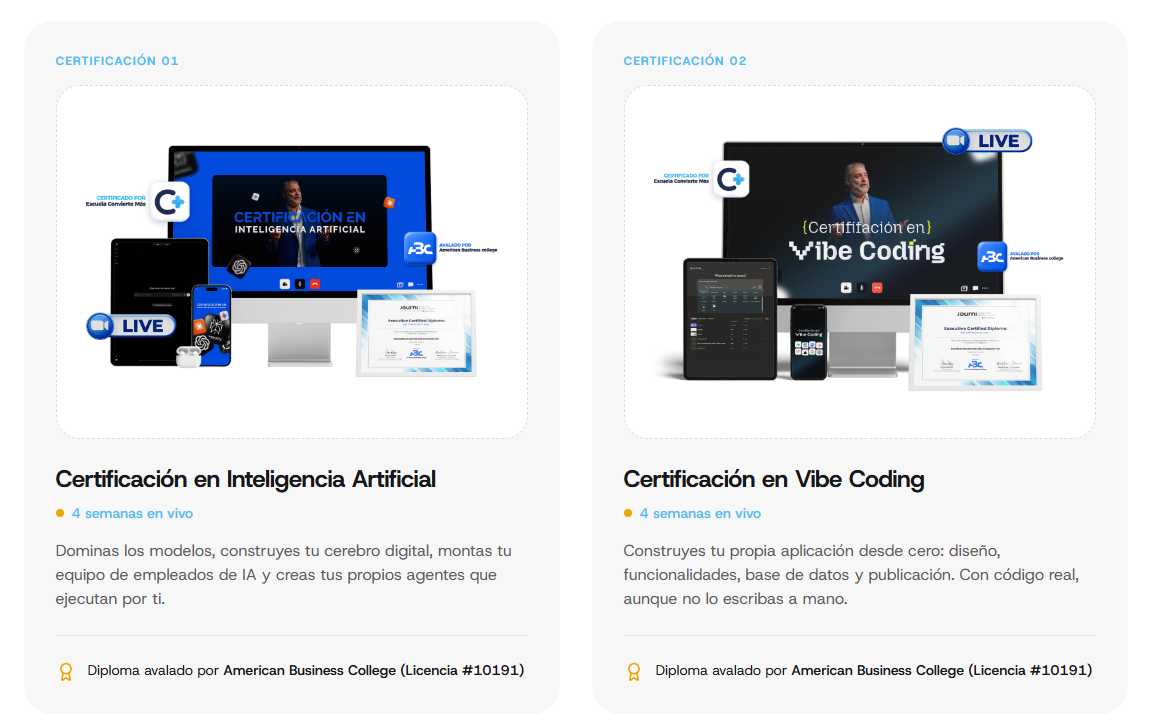 certificación de inteligencia artificial en español.