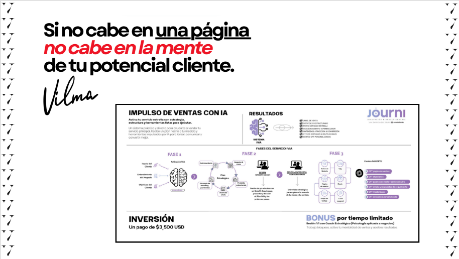frases célebres de vilma núñez sobre ventas. infografía