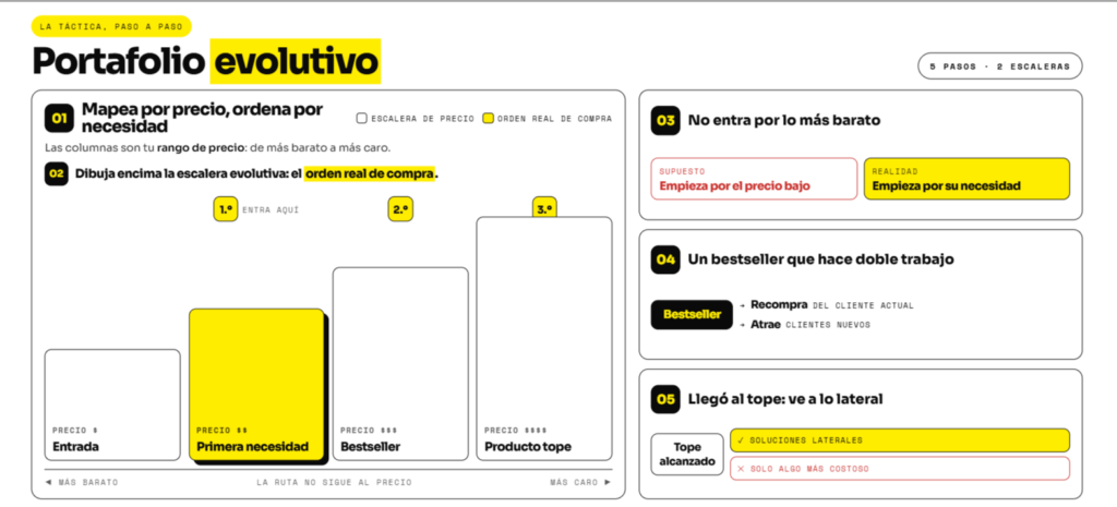 cómo crear un portafolio de negocio. infografía